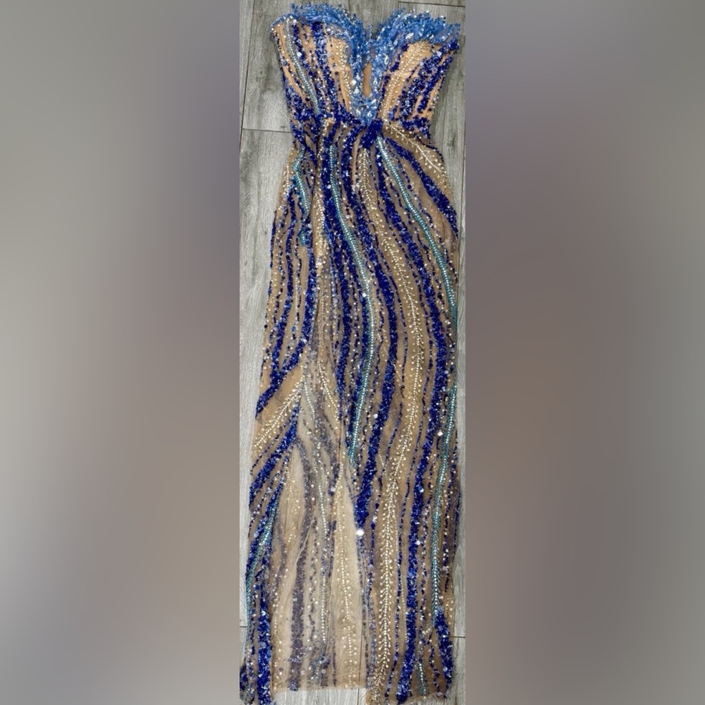 Albina Dyla corset beaded strapless dress - Picture 7 of 10